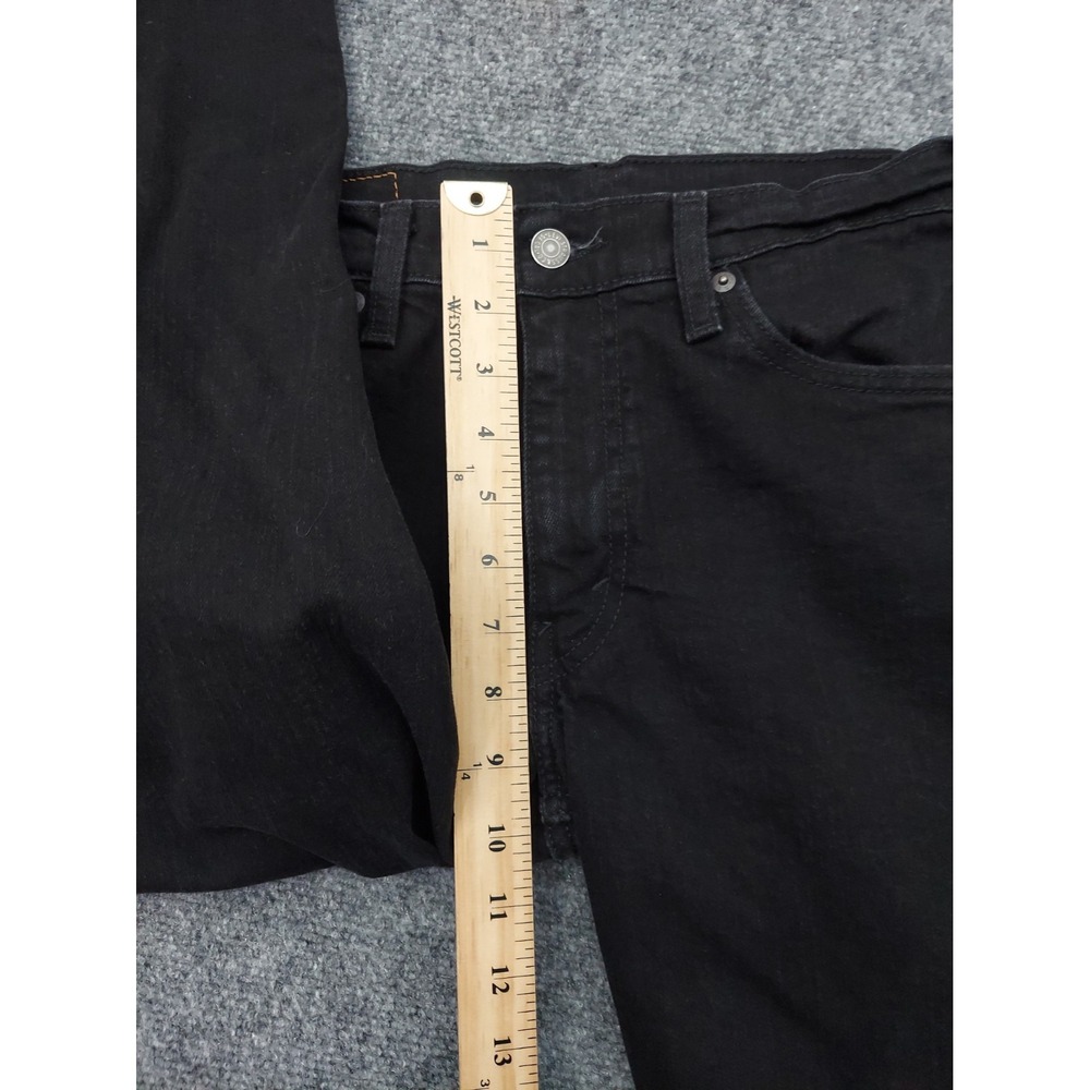 Levis 511 Jeans Mens 32x32 Black Dark Wash Preppy Slim Fit Stretch Cotton Denim - Picture 9 of 12